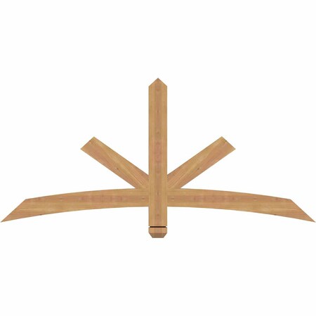 Ekena Millwork Alberta Smooth Timber Gable Bracket, Western Red Cedar, 60"W x 27"H x 1 1/2"D x 3 1/2"F, 11/12 Pitch GBW060X27X0204ALB00SWR